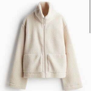 LIGHT BEIGE TEDDY BEAR JACKET